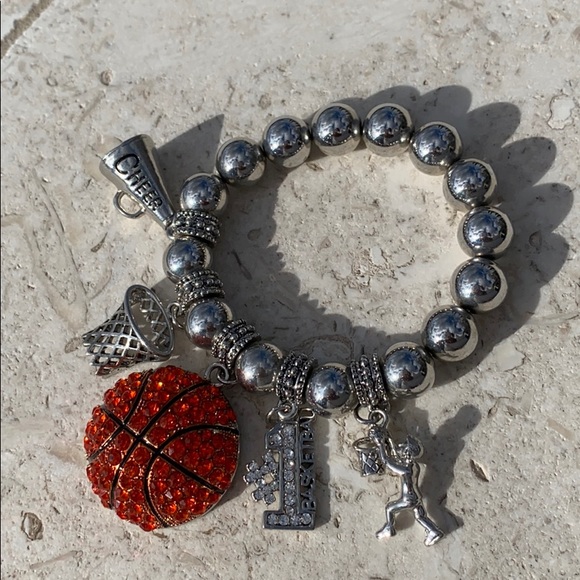 Rhinestone Basketball Bracelet - Picture 1 of 14
